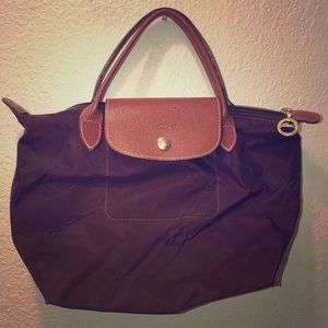 Small Longchamp brown bag